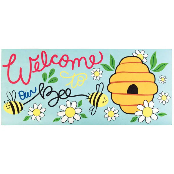 Welcome To Our Bee Hive Doormat Insert