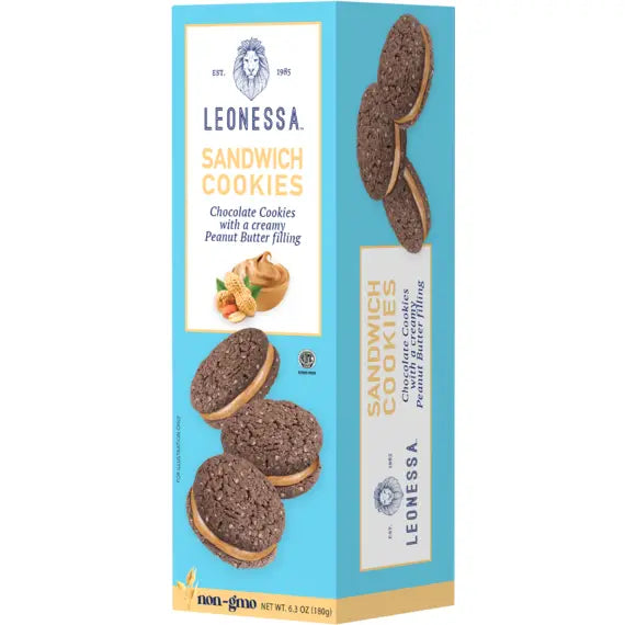 Peanut Butter Filled Oat Sandwich Cookies | 6.3 oz | Leoness